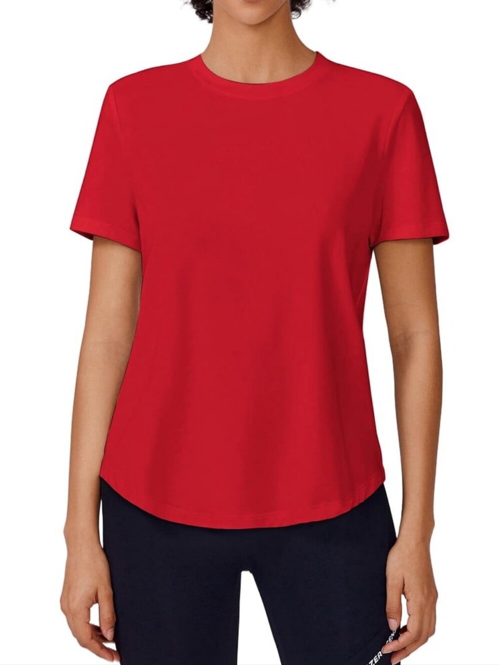 NWT Women's Crewneck Short Sleeve Sun Shirt in Red - M
